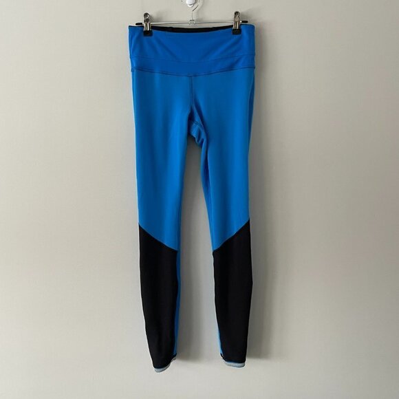 Lululemon Run: Runder Under Pant Pull-On Activewear Run Leggings Black Blue 6 - Picture 2 of 7